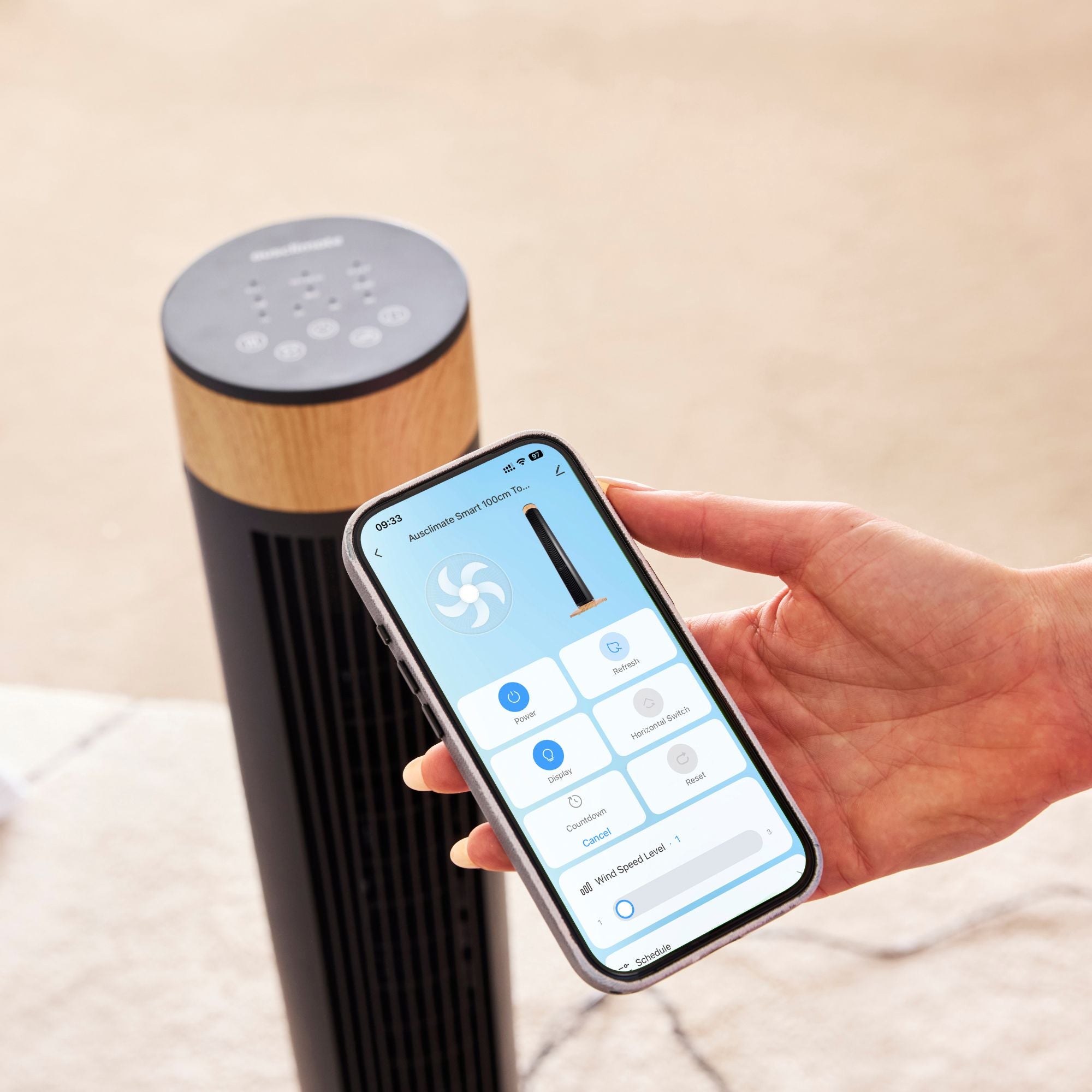 Smart Large 100cm Tower Fan with Wi-Fi